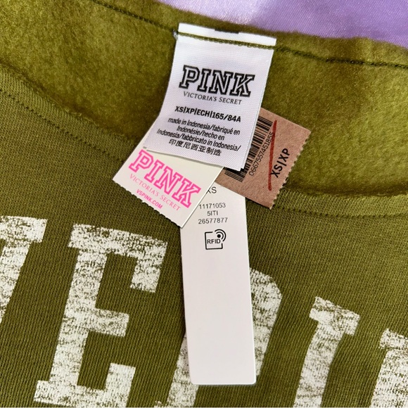 PINK Olive Green Off The Shoulder Sweater💚 - Picture 3 of 3